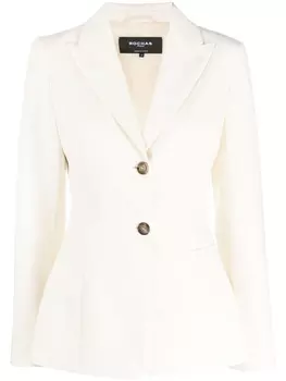 Rochas однобортный блейзер строгого кроя, белый