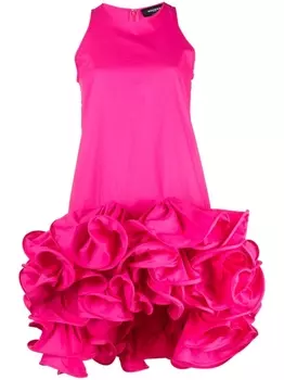 Rochas платье мини с оборками, белый