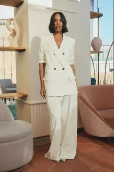 Rochelle Humes двубортный жакет приталенного кроя Next, экрю