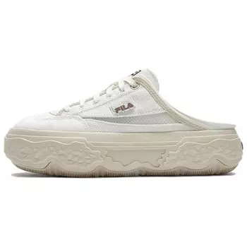 ROCK Canvas Shoes Women's Low-top Micro Белый/Коричневый/Бежевый Fila