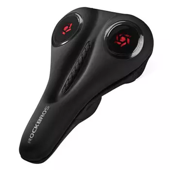 ROCKBROS чехол для сиденья велосипеда, чехол для сиденья горного велосипеда, удобный силиконовый чехол для седла из пены с эффектом памяти, мягкое оборудование, черный и красный