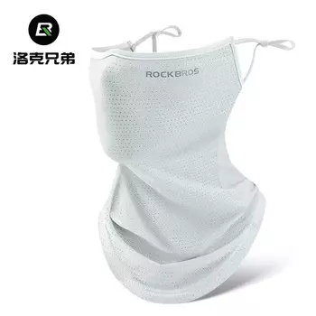 ROCKBROS солнцезащитная маска анфас мотоциклетный капюшон ледяной шелковый шарф для верховой езды летнее мужское и женское полотенце для лица для рыбалки белое