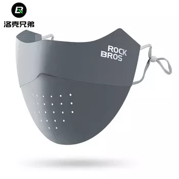 ROCKBROS солнцезащитная маска, защита глаз, мужская и женская трехмерная солнцезащитная маска из ледяного шелка с защитой от ультрафиолета, маска для вождения и верховой езды темно-серого цвета