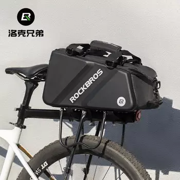 ROCKBROS сумка для велосипеда, сумка на заднюю стойку, твердая оболочка, туристическая сумка для горного велосипеда, задняя седельная сумка, аксессуары для верховой езды, черный