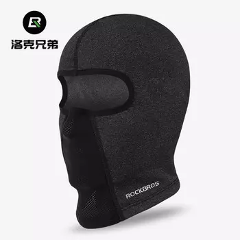 ROCKBROS теплый мотоциклетный капюшон, флисовая полнолицевая маска на осень и зиму, уличная ветрозащитная езда для мужчин и женщин, тонкий серый, непористый