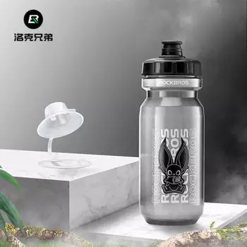 ROCKBROS Велосипедная бутылка для воды Горный дорожный велосипед Спортивная чашка для воды Аксессуары для велосипеда Велосипедное оборудование Кролик - прозрачный серый