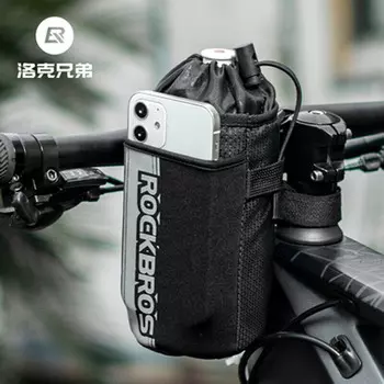 ROCKBROS Велосипедная сумка для бутылки с водой Подседельный штырь Крышка для чашки с водой для хранения Горный дорожный велосипед Уличная светоотражающая сумка на руль