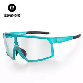 ROCKBROS велосипедные очки, меняющие цвет, поляризационная полоса, близорукость, мужские и женские спортивные очки для езды на открытом воздухе, ветрозащитные и песочные, прозрачные синие (прозрачное изменение цвета)
