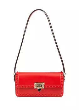 Rockstud23 красная женская кожаная сумка с детализацией troc Valentino Garavani