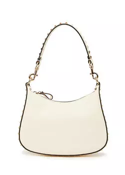 Rockstud белая женская кожаная сумка Valentino Garavani