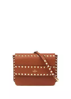 Rockstud светло-коричневая женская кожаная сумка через плечо Valentino Garavani