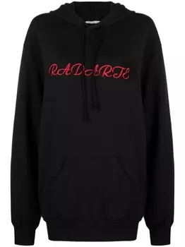 Rodarte худи с вышитым логотипом, черный