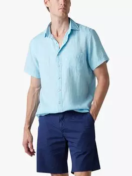 Rodd & Gunn Ellerslie Спортивная льняная рубашка с короткими рукавами, Glacier