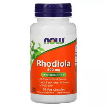 Родиола NOW Foods 500 мг, 60 капсул
