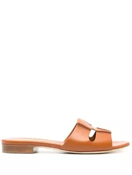 Rodo cut-out flat slides, коричневый