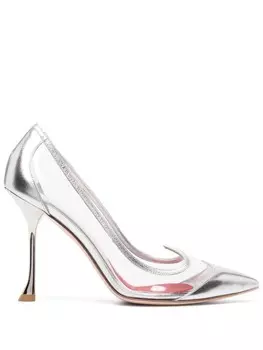 Roger Vivier прозрачные туфли с эффектом металлик, серебристый