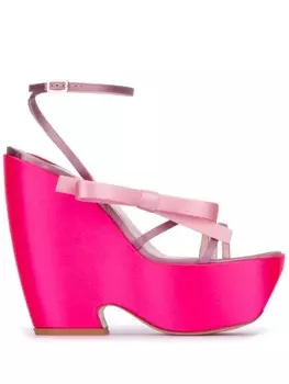 Roger Vivier сандалии Choc Bow 100 мм, розовый