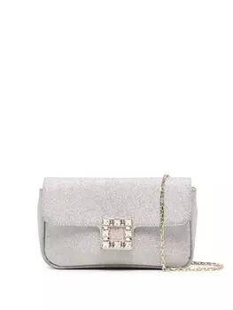 Roger Vivier сумка на плечо с блестками, серебристый