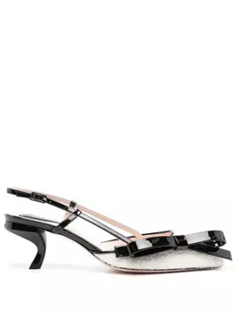 Roger Vivier туфли Virgule 55 с ремешком на пятке, нейтральный цвет