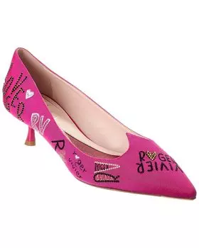 Roger Vivier Я люблю туфли Grosgrain, розовый