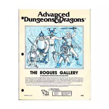 Rogues Gallery (5th Printing), Advanced Dungeons & Dragons (1st Edition) - Core Books, Box Sets & Miscellaneous, мягкая обложка