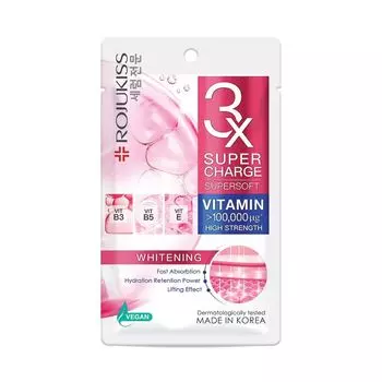 Rojukiss Supercharge Supersoft Whitening Mask 1'S , Pink