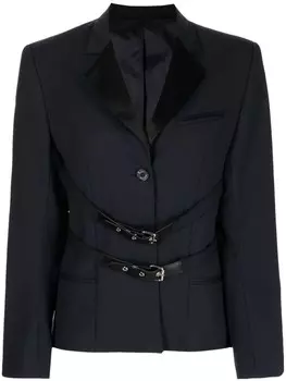 Rokh блейзер с пряжкой, синий