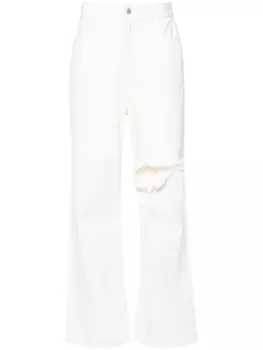 Rokh джинсы широкого кроя с завышенной талией, белый