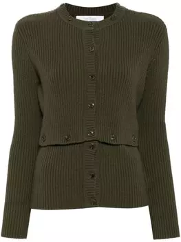 Rokh кардиган на пуговицах, зеленый