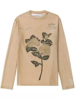 Rokh сетчатый топ с принтом, нейтральный цвет