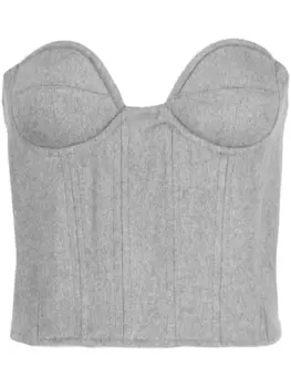 Rokh топ-бюстье Roca, серый