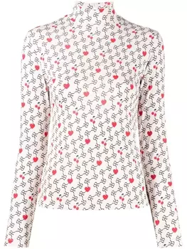 Rokh топ с монограммой, белый