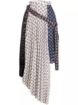 Rokh юбка асимметричного кроя с монограммой, разноцветный