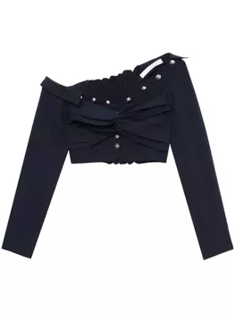 Rokh укороченный топ на одно плечо, синий