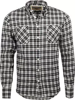 Рубашка мотоциклетная Rokker Carson, черно-белый