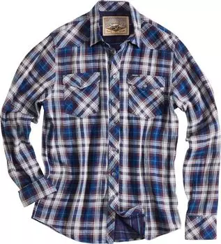 Рубашка мотоциклетная Rokker Illinois, синий