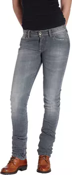 Джинсы мотоциклетные женские Rokker The Donna, серый