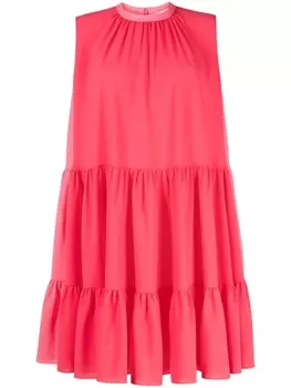 Roksanda colour-block tiered dress, розовый
