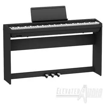 Roland FP-30X Black 88-клавишное цифровое пианино, полная настройка, со стойкой и 3 педалями, как показано, в наличии FP-30X-BKC