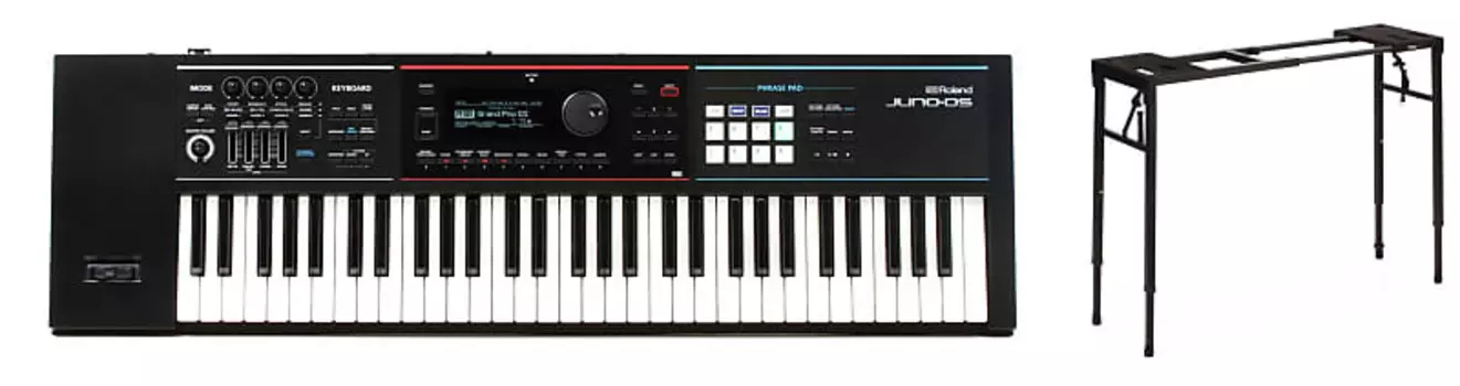 Roland JUNO-DS61 61-клавишный синтезатор в комплекте с Gator Frameworks GFW-UTILITY-TBL Клавиатурный стол для тяжелых условий эксплуатации Roland + Gator Frameworks JUNO-DS61=1 GFW-UTILITY-TBL=1