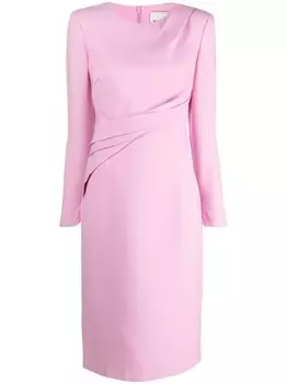 Roland Mouret драпированное платье миди, фиолетовый