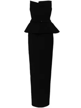 Roland Mouret платье из крепа с драпировкой, черный