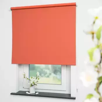 Ролетная штора Liedeco с боковой тягой «Uni», затемняющая, энергосберегающая, с отверстием, цвет terra