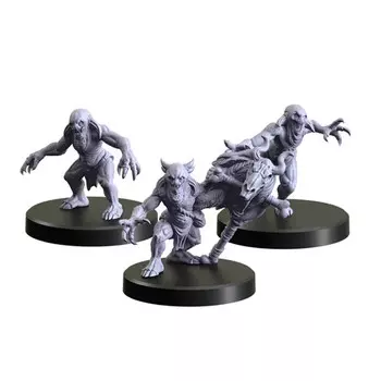 Ролевая игра Monster Fight Club The Witcher RPG: Miniatures Set - Ogryds 3 (Nekker Warriors & Chieftain)