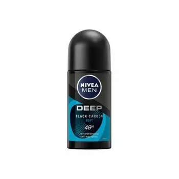 Роликовый антиперспирант для мужчин Deep Black Carbon Beat, 50 мл, Nivea