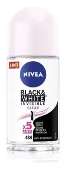 Роликовый антиперспирант для женщин Nivea Invisible Black & White Clear