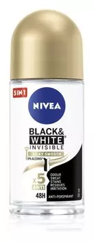 Роликовый антиперспирант для женщин Nivea Invisible Black & White Silky Smooth