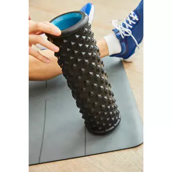 Роликовый массаж фасций DECATHLON, черный/пастельный бирюзовый