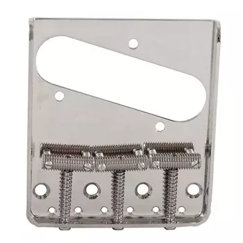 Роликовый мост Allparts Tele 3, никель Tele 3 Roller Bridge, Nickel