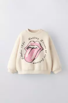 Rolling stones толстовка ZARA, экрю
